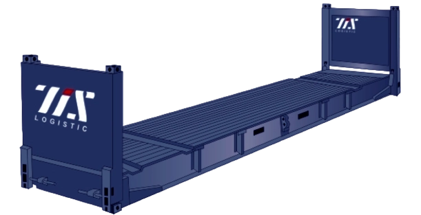 40-ка футовый  (стальной) контейнер 
с торцевыми стенками для грузоперевозок от ТИС Лоджистик